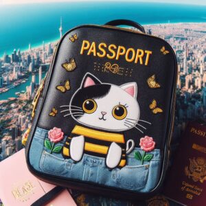 新品！Think Bee！ パスポートキャット リュック バッグ – ファッションと機能性が高気する高品質バッグ
